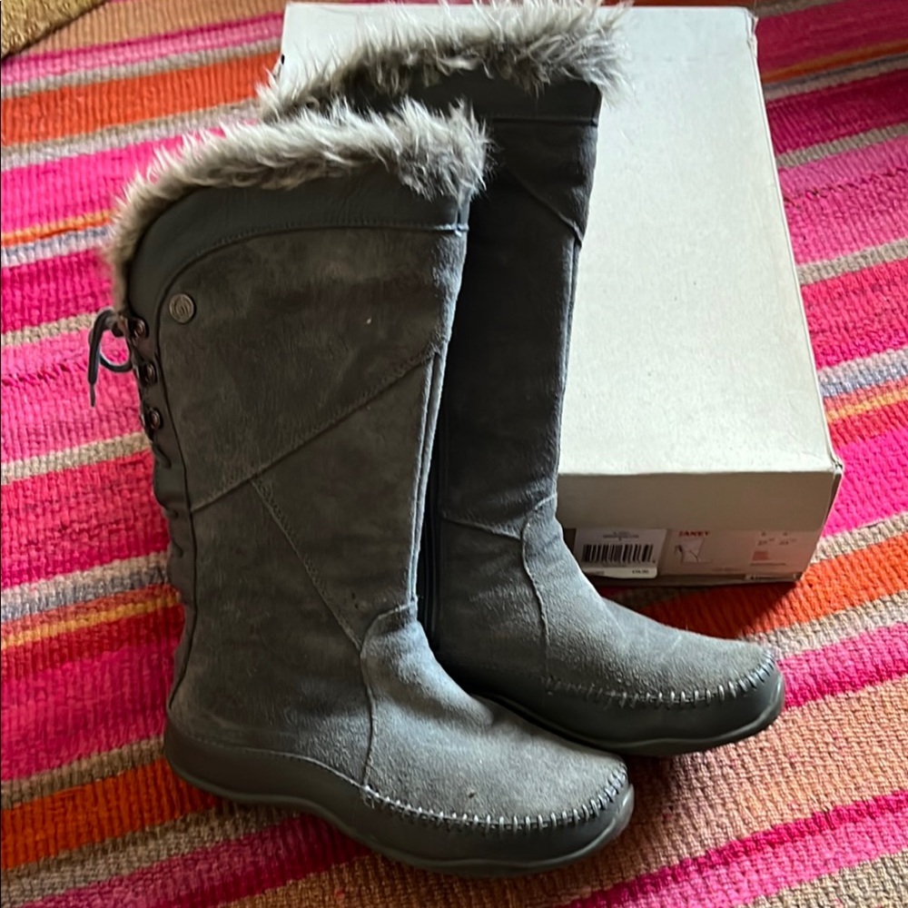 The North Face Women's Charcoal Fur-Trimmed Boots